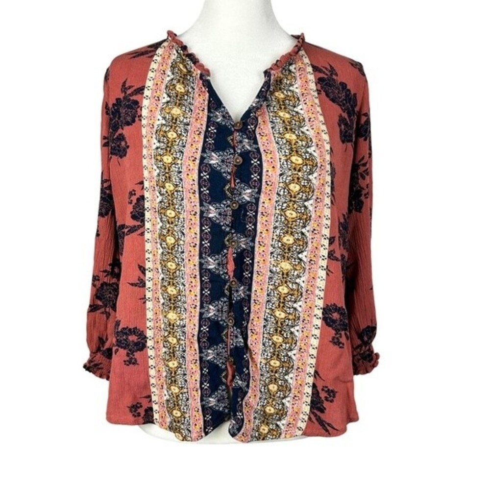 Mason & Belle Women's Boho Blouse  Size XL